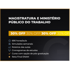 MAGISTRATURA DO TRABALHO E MINISTÉRIO PÚBLICO DO TRABALHO (MPT) (G7 2026) MAGISTRATURA DO TRABALHO E MINISTÉRIO PÚBLICO DO TRABALHO (MPT) (G7 2026)
