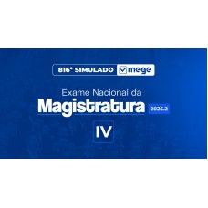 Mege - 816° Simulado Mege ENAM IV (MEGE 2026)