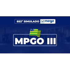 Mege - 852° Simulado Mege MPGO III (MEGE 2026)